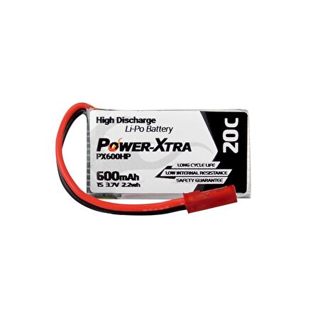 Power-Xtra PX600HP 3.7V 1S1P 600 mAh (20C) Li-Polymer Pil