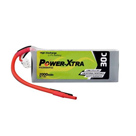 Power-Xtra PX2000HP 7.4V 2S1P 2000 mAh (30C) Li-Polymer Pil