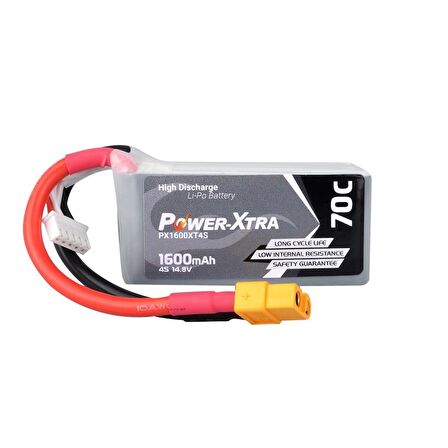 Power-Xtra PX1600XT 14.8V 4S1P 1600 mAh (70C) Li-Polymer Pil