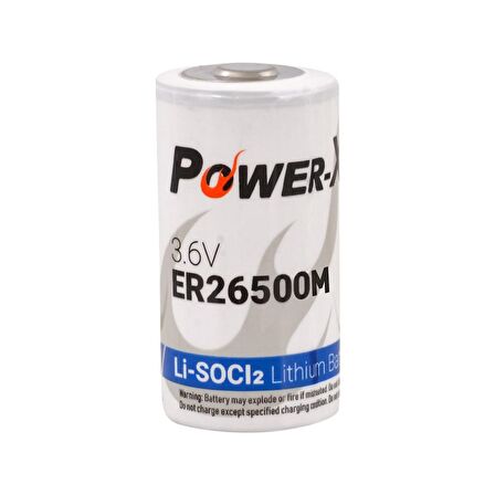 Power-Xtra 3.6V ER26500M C Size Li-SOCI2 Sayac Pili