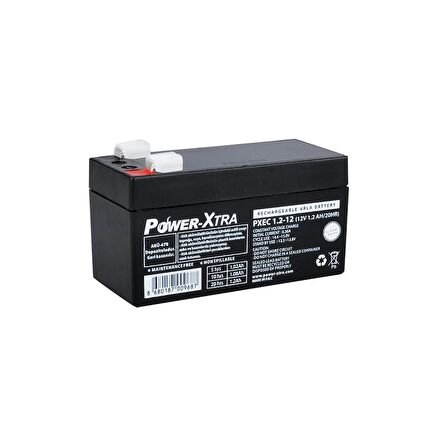 Power-Xtra EcoLead Series - PXEC1.2-12 - 12V 1.2 Ah Kuru Akü