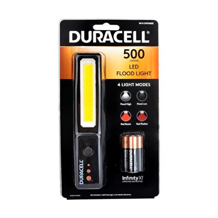 Duracell 500 Lümen Ledli El Feneri + 3 AA Piller Dahil