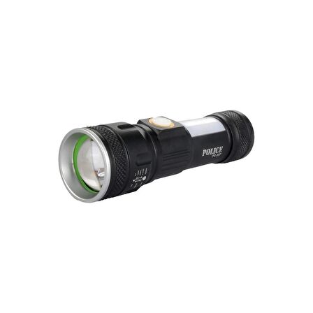 Police PS-357 Cob Led Zoom Şarjlı Şarjlı El Feneri