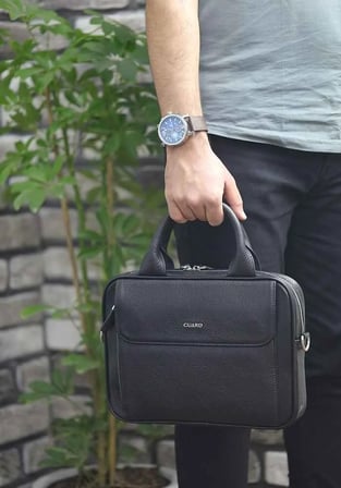 Guard Siyah Deri 11' inç Laptop Çantası