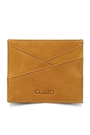 Guard Antik Sarı Deri Kartlık