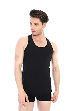 Erkek Elastanlı Siyah Atlet 917