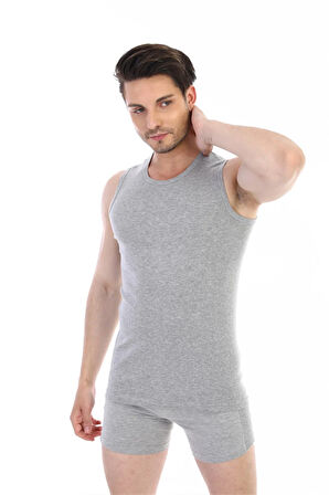 Erkek Ribana Kolsuz Spor Gri Atlet 920