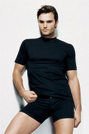 Erkek Süprem Amerikan Yaka Siyah Fanila 930