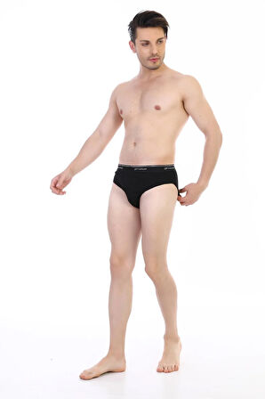 Erkek Ribana Klasik Siyah Slip 870