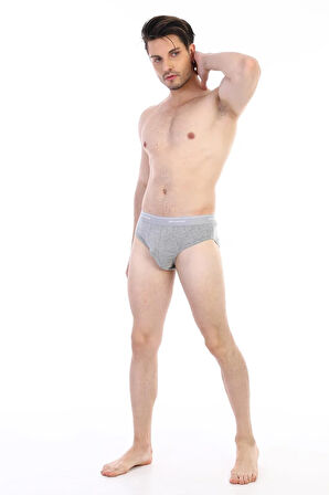 Erkek Ribana Klasik Gri Slip 870