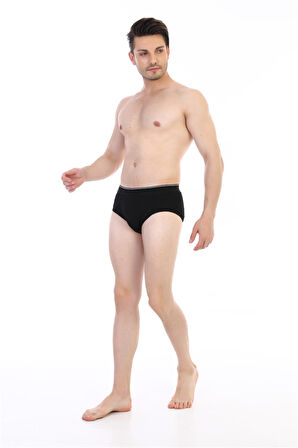 Erkek Elastanlı Siyah Slip 887