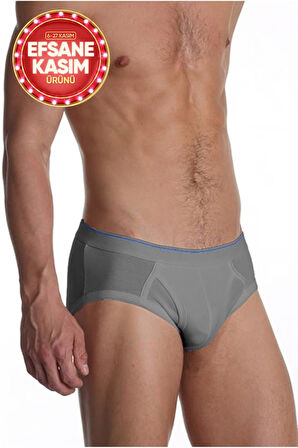 Erkek Elastanlı Gri Slip 887