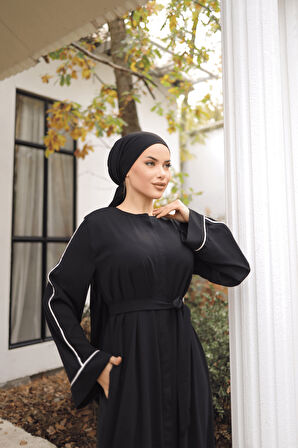  NİSSRA GİZLİ PATLI BİYELİ ABAYA KOL FERACE NSR505801