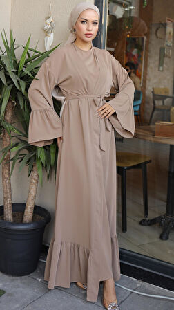 NİSSRA  FIRFIRLI İKİLİ TAKIM ABAYA NSR503801