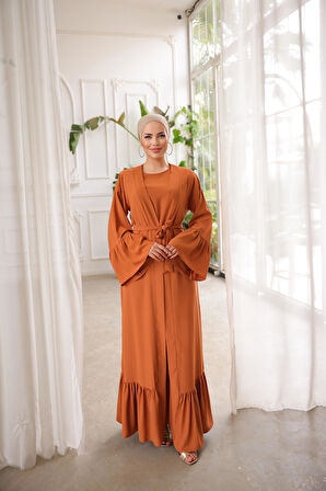 NİSSRA  FIRFIRLI İKİLİ TAKIM ABAYA NSR503801