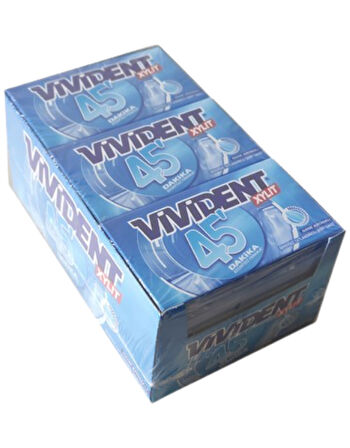 Vivident 45 Dakika Nane Aromalı Şekersiz Tatlandırıcılı Şerit Sakız 26 GR * 18 Adet