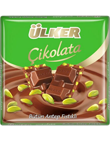 Ülker Bütün Antep Fıstıklı Sütlü Çikolata ( 65 GR * 6 Adet ) * 6