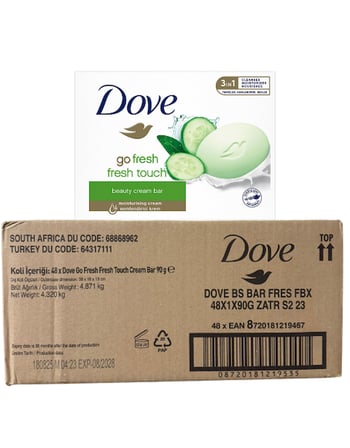 Dove Beauty Cream Bar Fresh Touch Nemlendirici Etkili 90 GR * 48 Adet
