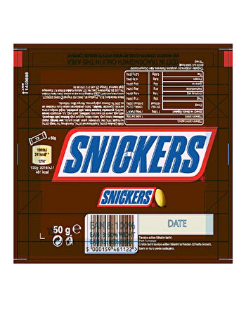 Snickers Yer Fıstıklı Çikolata 50 GR * 24 Adet