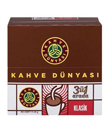 Kahve Dünyası 3ü1 Arada Klasik 18 GR * 40 Adet