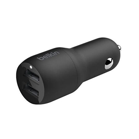 Belkin BoostCharge 24W Çift Port USB-A Hızlı Araç Şarj Cihazı - Siyah