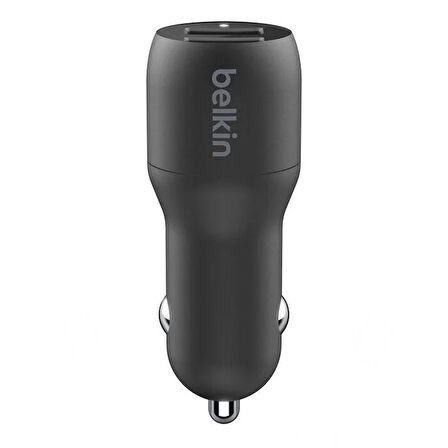 Belkin BoostCharge 24W Çift Port USB-A Hızlı Araç Şarj Cihazı - Siyah