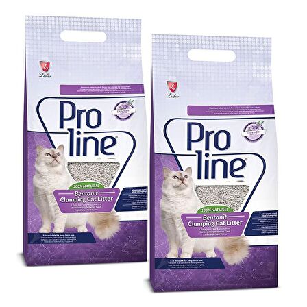 Pro Line Doğal Topaklanan İnce Taneli Lavanta Kokulu Kedi Kumu 5x2lt