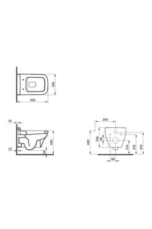 Scala Asma Klozet Parlak Mandalina Sarısı Kapak Hariç 1080-021-0128