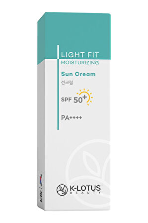 K-Lotus Beauty Light Fit Yüz ve Vücut SPF 50+ Nemlendirici Güneş Kremi PA++++ 50ml (Normal ve Kuru Ciltler)