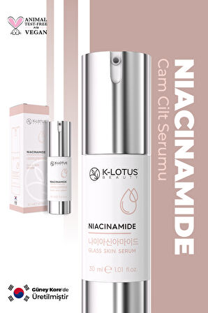 Cildi Parlatır, Sıkılaştırır ve Cilt Bariyerini Güçlendirici Glass Skin Niacinamide Cam Cilt Serumu 28 ML