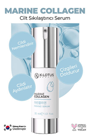 Marine Collagen Cilt Sıkılaştırıcı Aydınlatıcı ve Çizgileri Dolduran Kolajen Cilt Serumu 30 ML