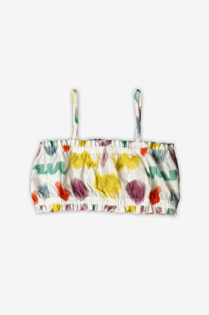 Nora Desenli Kız Çocuk Crop Tab