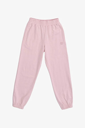 Harves Lotus Pembe Pamuklu Fermuarlı Çocuk Sweatshirt Jogger 2'li Takım