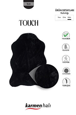 Post Touch Th001b Bej Halı Tavşan Tüyü Post Peluş Kürk Halı Yuvarlak Daire