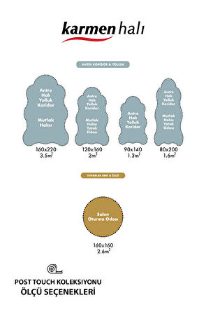 Post Touch Th001d Antrasit Halı Post Peluş Kürk Halı Yuvarlak Daire