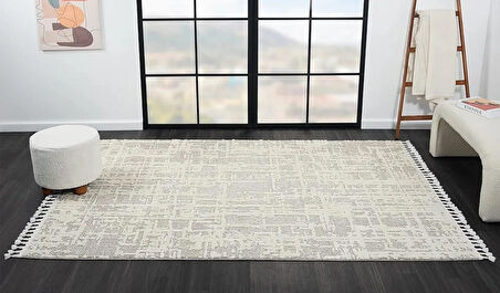 Wool Wl007a Bej Halı Sisal Bukle Dekoratif Kabartmalı Halı Tozsuz Antialerjik Salon Halısı Koridor