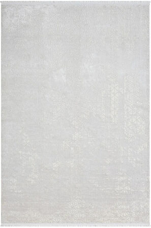 Elegance Eg014a Beyaz Halı Sedef Geometrik Detaylı Modern Viskon Doğal Iplik Bambu Halı Tozu Az