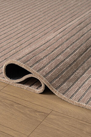Hena Hn007A Vizon Şönil Kilim İnce Yumuşak Toz Yapmaz Kaymaz Taban Makinede Yıkanabilir Modern Halı