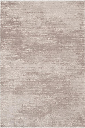 Leon LN001K Bej Halı Modern Desen Pamuk Taban Akrilik Tozuaz Salon Yatak Odası Mutfak Koridor Halısı