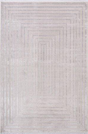 Cosmos CS005G Gri Halı Modern Detaylı Pamuk Taban Viskon Tozuaz Salon Yatak Odası Koridor Halısı