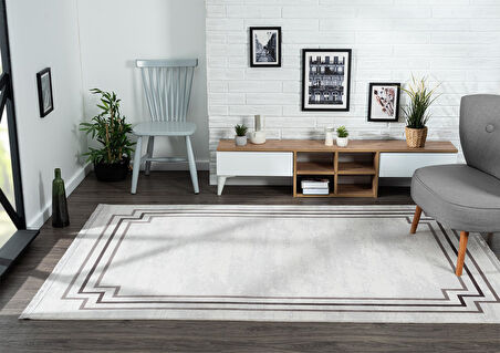 Trend 2803 Gri Akrilik Salon, Mutfak, Yatak Odası Halısı Makinede Yıkanabilir