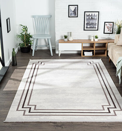 Trend 2803 Gri Akrilik Salon, Mutfak, Yatak Odası Halısı Makinede Yıkanabilir