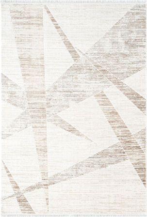 Etro ET009B Krem Modern Desenli Parlak Ağır Yüksek Sıklıkta Salon Halısı İpek Serisi