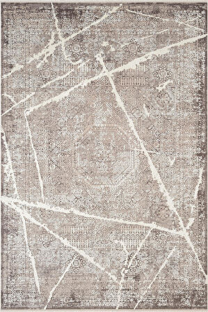 Art AT001A Gri Halı Modern Desen Triko Akrilik Viskon Boyama Yüksek Sıklık Ipek Serisi