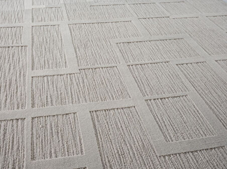 Sümer Sm015g Gri Rengi Halı Çizgi Desenli Dekoratif Modern Antialerjik Salon Mutfak Halısı