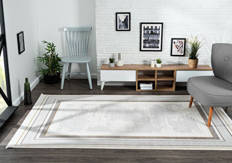 Trend Tr003s Oval Bej Akrilik Pamuk Modern Yumuşak Mutfak Yatak Odası Salon Oturma Odası Halısı