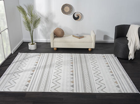 Sümer Sm006a Renkli Halı Iskandinav Desen Dekoratif Modern Tozuyok Antialerjik Salon Yatak Odası Kor