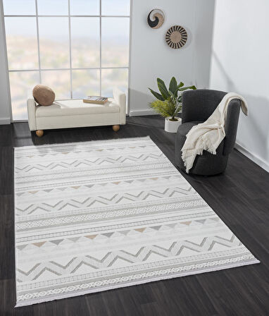 Sümer Sm006a Renkli Halı Iskandinav Desen Dekoratif Modern Tozuyok Antialerjik Salon Yatak Odası Kor