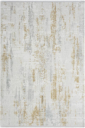 Zenith Zn011a Gri Halı Gold Detaylı Modern Yumuşak Kadife Ince Antialerjik Salon Koridor Halısı
