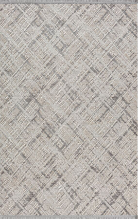 Kaftan Kf004g Gri Halı Kabartma Desenli Akrilik Halı Tozuaz Salon Halısı Yatak Odası Halısı Koridor